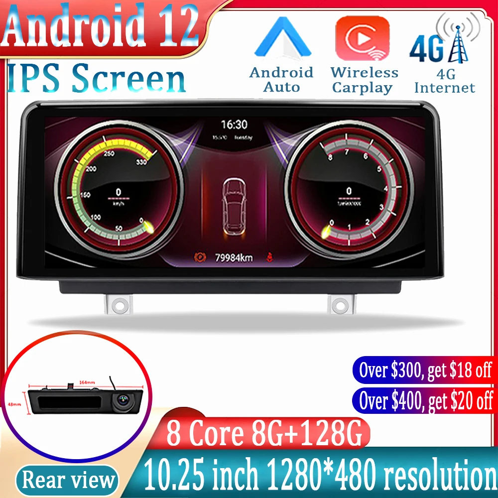 

For BMW F30 F31 F34 F32 F33 F36 Original NBT System Radio Android 12 Auto Car Player Video Multimedia BT GPS Navigation