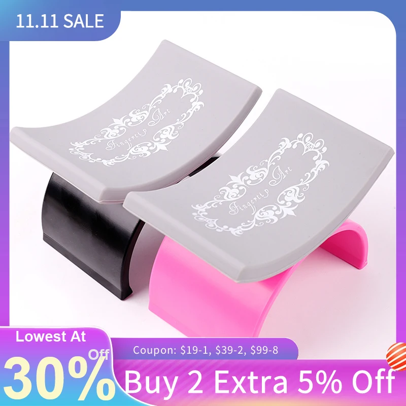 

1 Pcs U Shape Nail Art Pillow for Manicure Hand Arm Rest Holder Washable Soft Silicone Palm Stand Nail Tools Equipmen