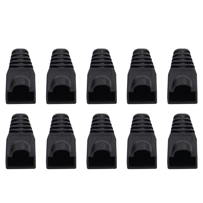 Фото Лидер продаж, 50 шт./лот, черная втулка, заглушка для RJ45 Cat5/6, кабельный разъем, модульный корпус сетевого кабеля, НОВЫЙ №4