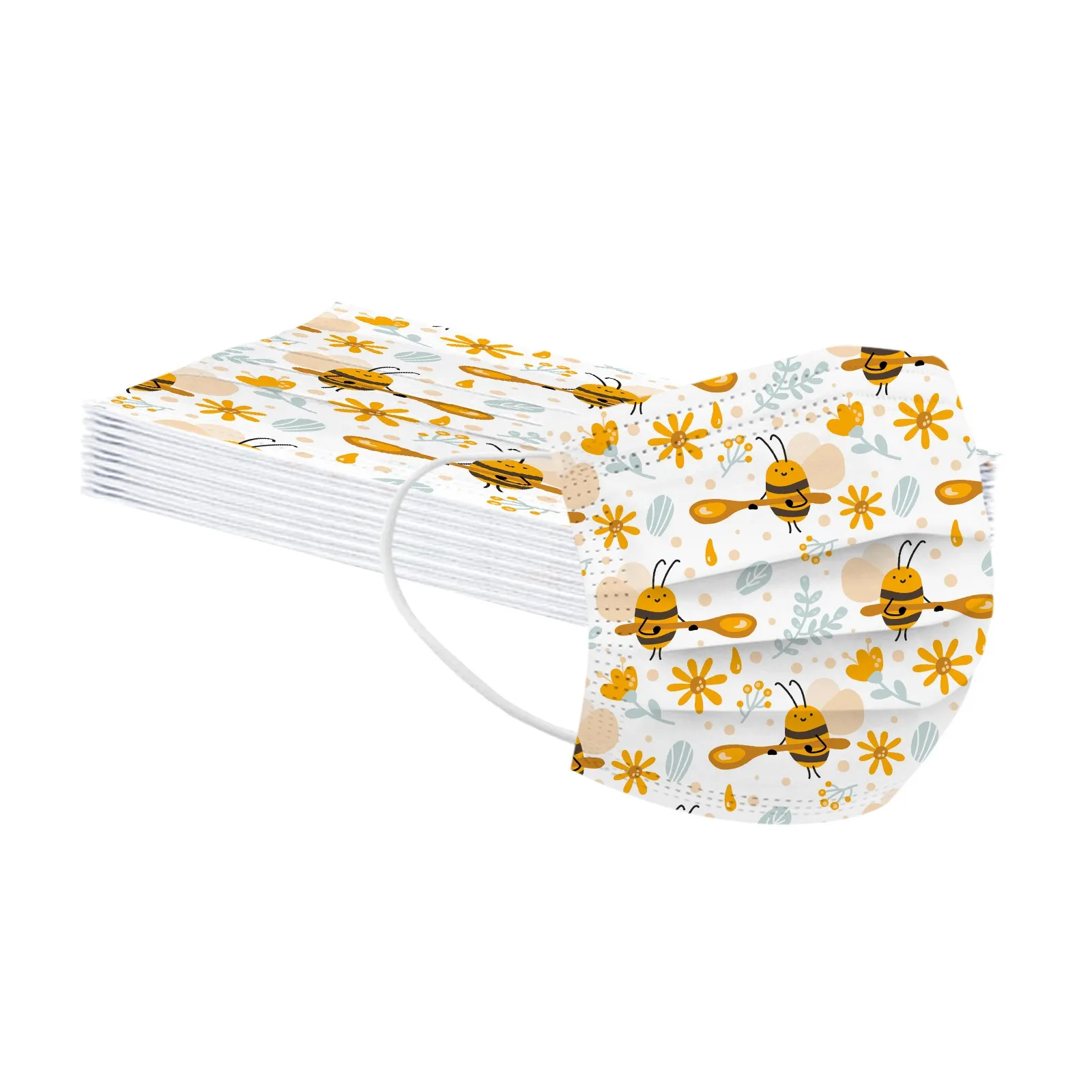 10 шт./упаковка детская маска для лица с принтом пчелы |