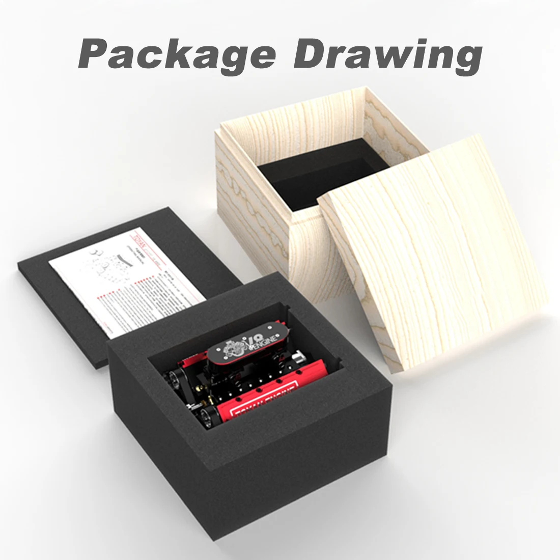 TOYAN HOWIN FS-V800 1/10 восьмицилиндровый четырехтактный нитродвигатель с водяным