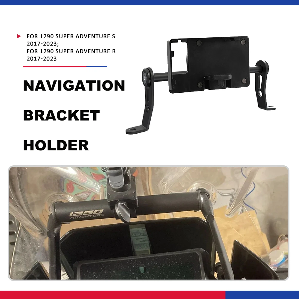 

Phone Holder 12/22mm Handle Bar Bracket for Duke 1290 Super Adventure S R 2017 2018 2019 2020 - 2022 GPS Navigation Mount Plate