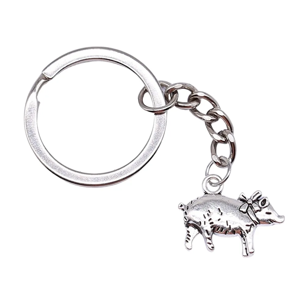 Прямая поставка сувениры подарок мужской брелок 2 цвета 21x6 мм подвеска со свиньей