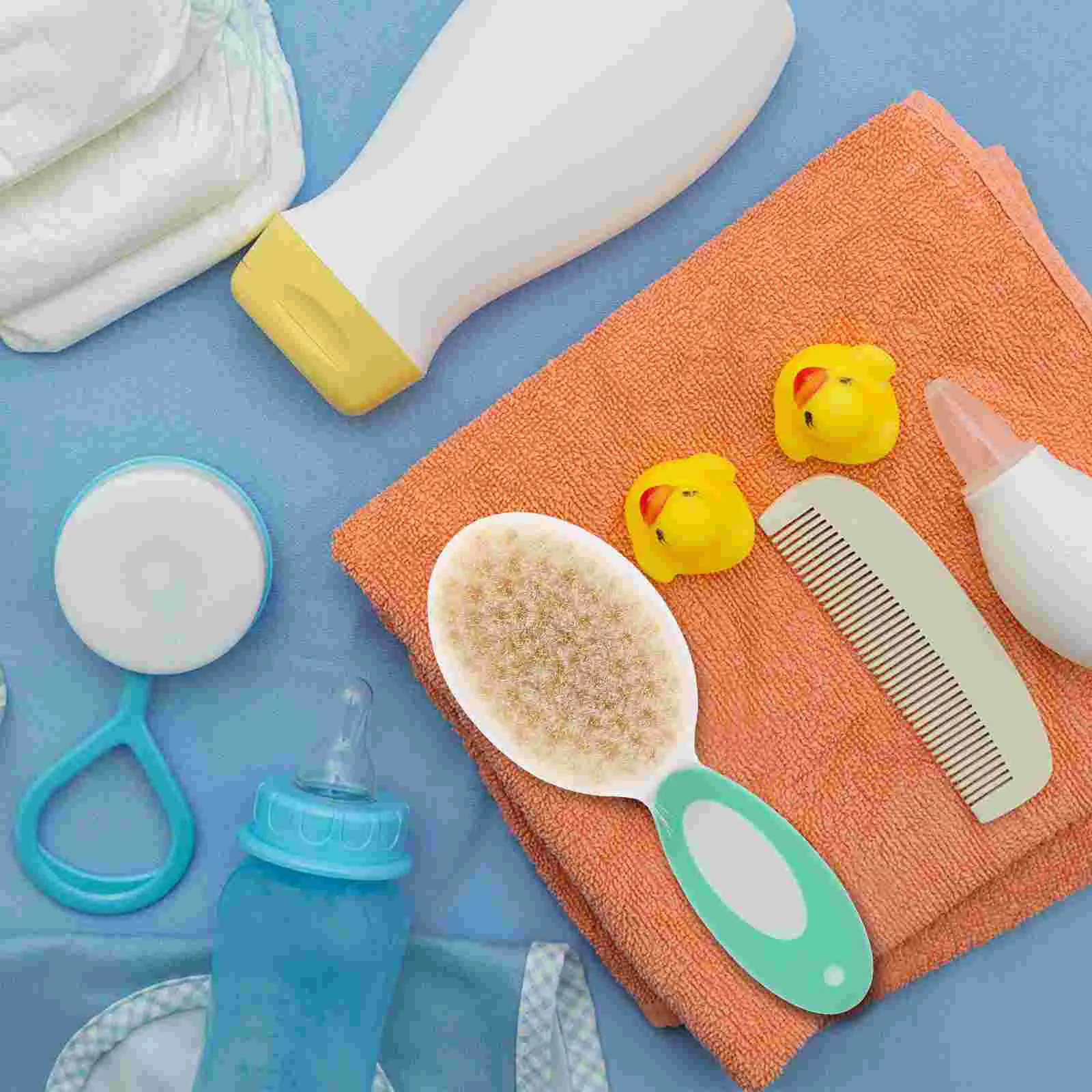 Набор детских щеток из 2 предметов расческа для младенцев шерстяной скруббер