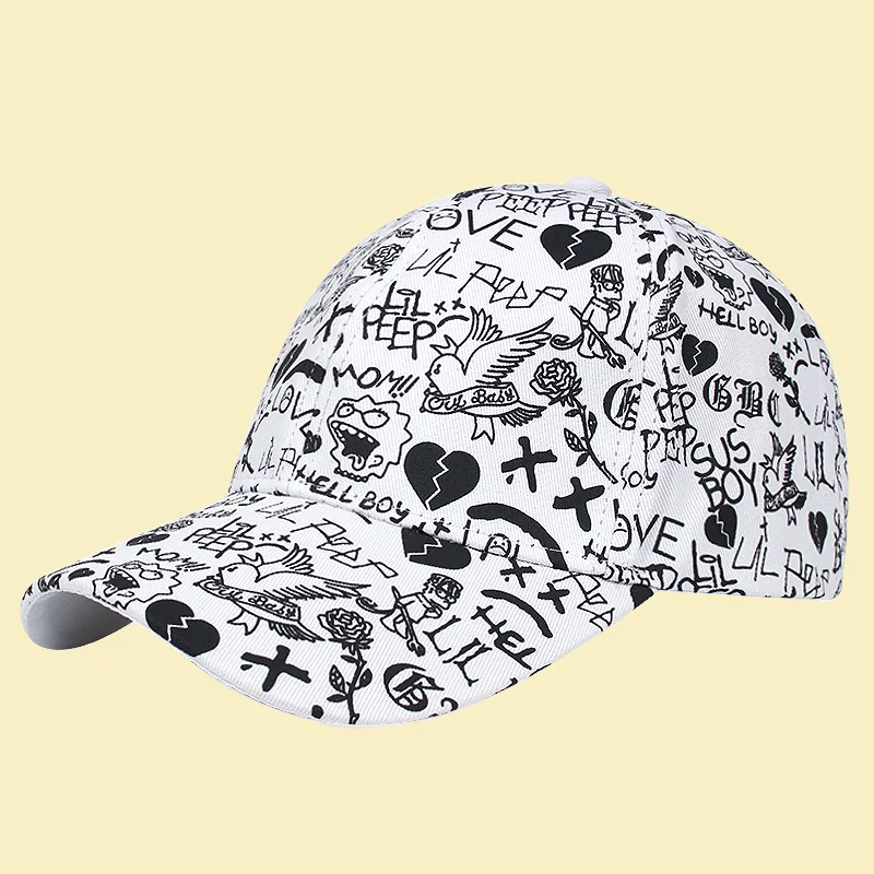 

Cartoon Hip Hop Baseball Cap Men Fashion Print Designer Trucker Hats For Men Outdoor Golf Caps For Men Cotton Snapback Hombre