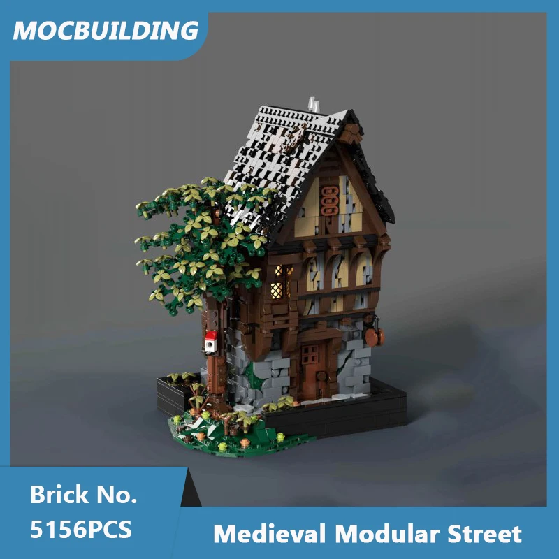 Строительные блоки MOC средневековая модульная уличная фэнтезийная архитектура