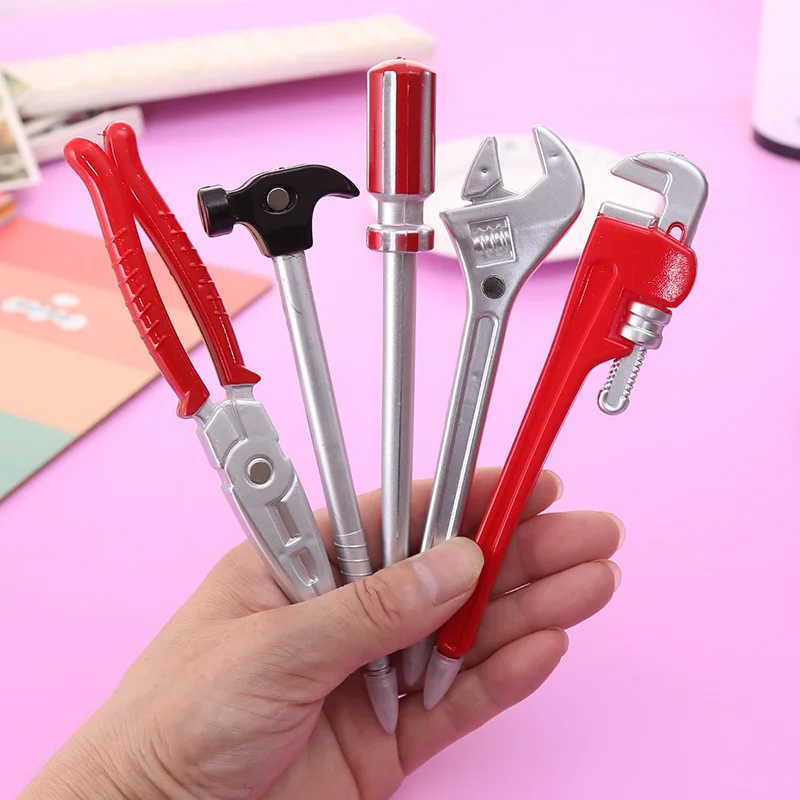 

Personality Hardware Tools Korean Stationery Creative Ballpoint Pens Quality Pen Caneta Hammer Utility Knife Writing Pen