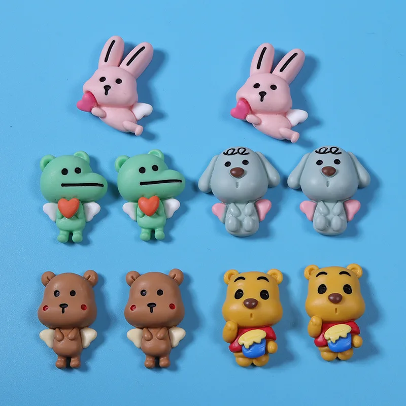 

Мультяшные полимерные аксессуары, Медведь, Кролик, сделай сам, искусственная полимерная подвеска, чехол для телефона, нашивка для скрапбуки...