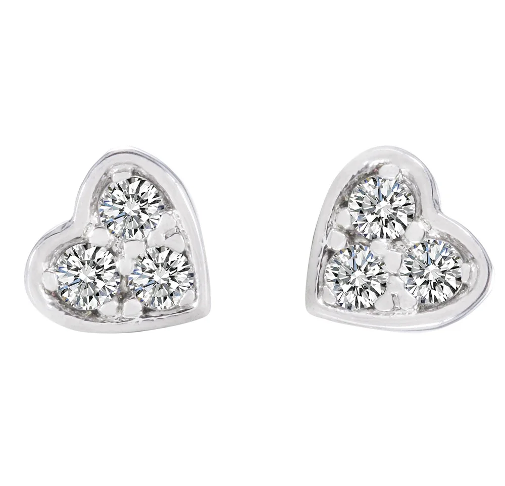 TKJ стерлингового серебра 925 модные серьги из розового золота в форме сердца с