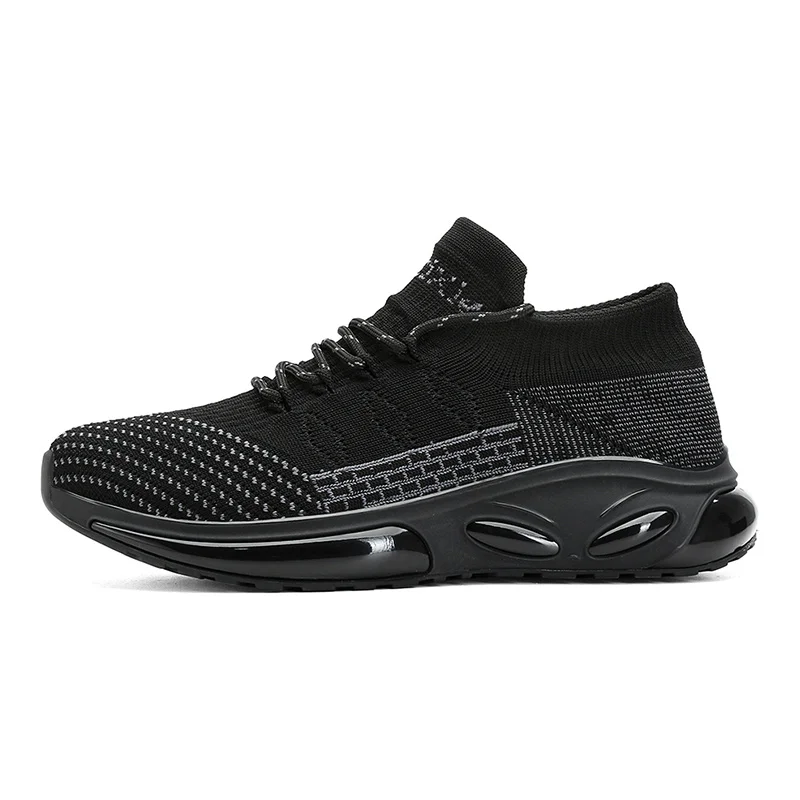 Summer Running Sport Shoes Sneakers Men Mesh Thick Sole Breathable New Black Light Soft Air Damping Casual Running Shoes