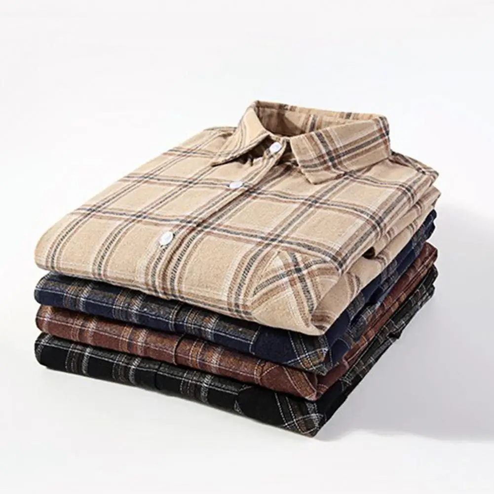 

Stylish Color Matching Breathable Men Tops Autumn Tops Cardigan Buttons