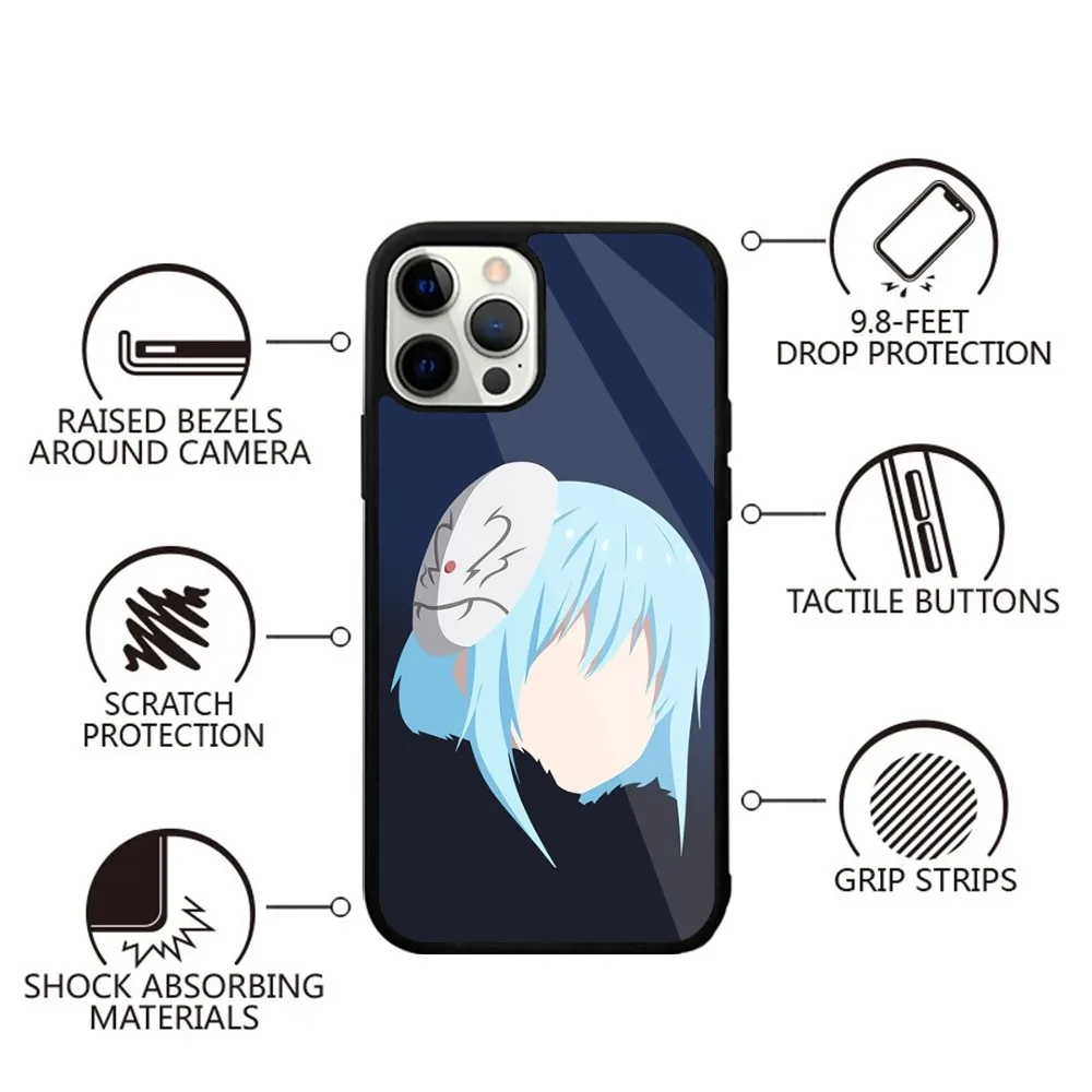 T-Tensei S-Slime Rimuru Phone Case Strong Magnetic For IPhone 16 15 14 13 Pro Max Plus 11 12 Mini Magsafe Wireless Charging