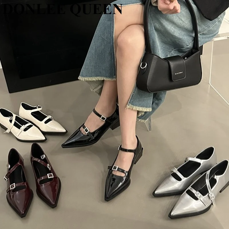 

2023 Autumn New Pointed Toe Women Shoes Elegant Ladies Flat Heels Mary Jane Shoes Flats Ballet Casual Loafers Shallow Ballerinas