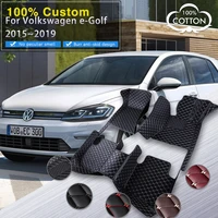 car floor mats for volkswagen vw e golf 20152019 anti dirt pad durable mat carpets full set luxury leather rug car accessories