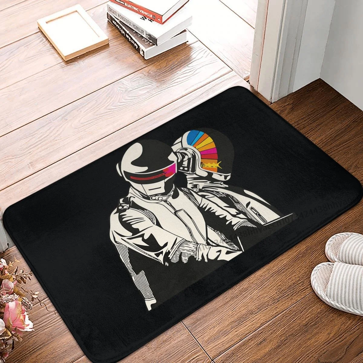 

Daft Punk Electronic Music Band Bath Non-Slip Carpet COLOR Helmet Flannel Mat Welcome Doormat Home Decoration Rug