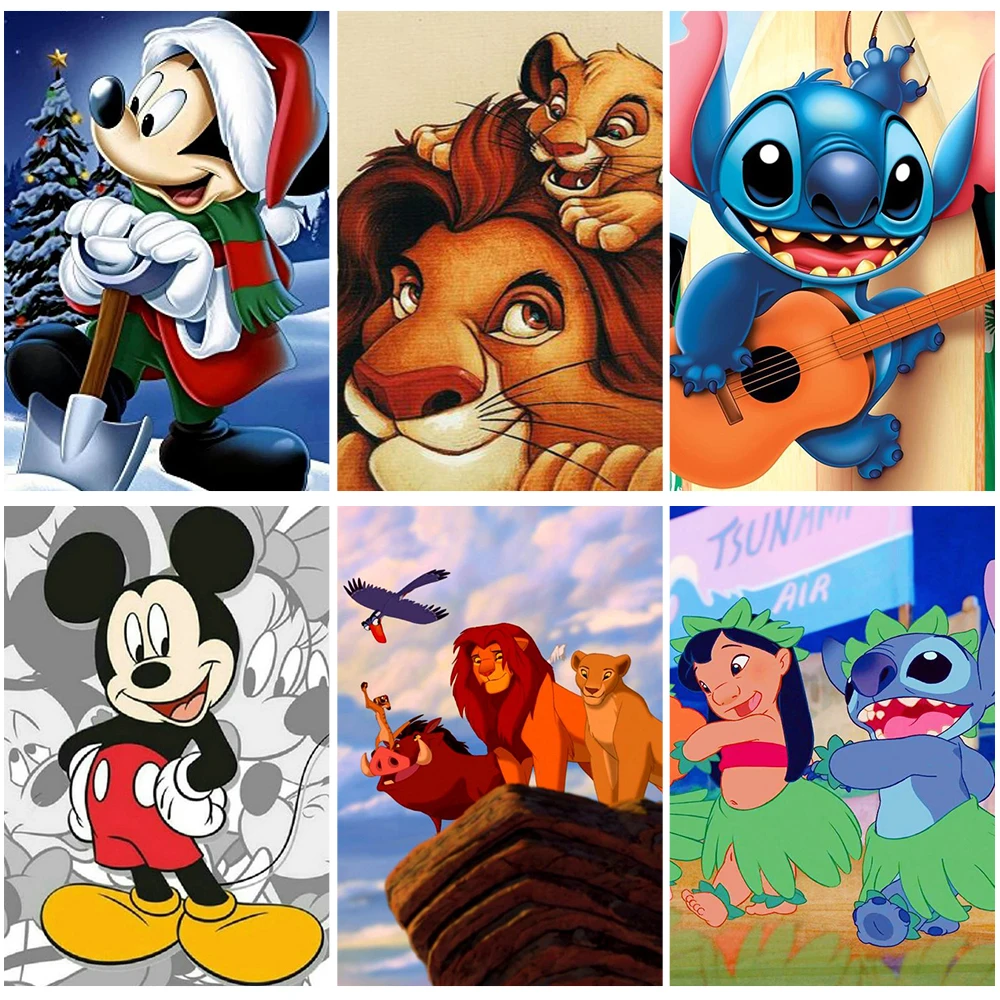 

Алмазная 5D картина «сделай сам» Disney, мозаика с мультяшными животными, Микки Маусом, полная вышивка, украшение для дома