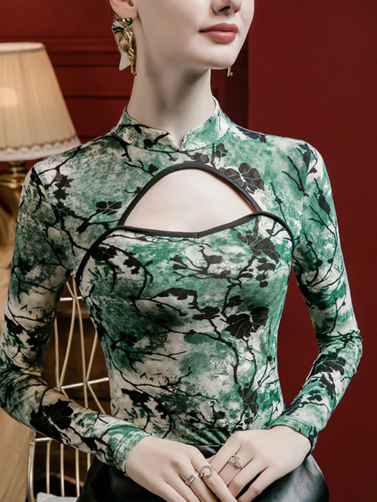 Женский костюм с воротником-стойкой для танцев и соревнований по пламени 2024