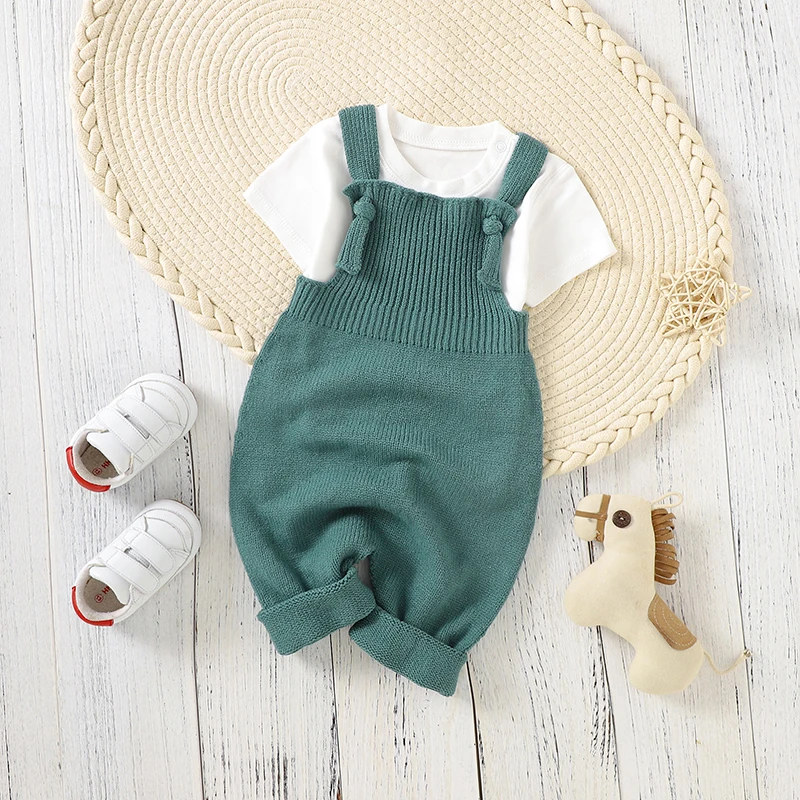 

Детский трикотажный комбинезон без рукавов, на возраст 0-18 месяцев