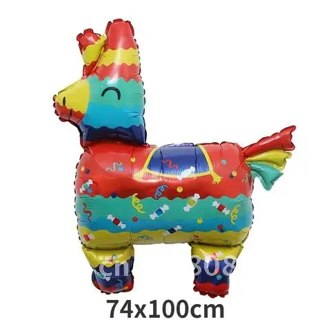 Alpaca Cactus фольгированные шары С Днем Рождения Мексиканская Праздничная фотография