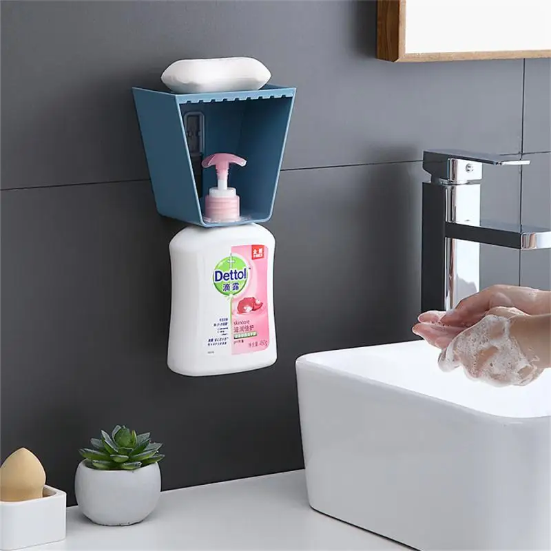 

2023 Shower Gel Bracket Bathroom Storage Articles Home Bathroom Non-perforated Wall-mounted Shampoo Rack Bathroom Shelf