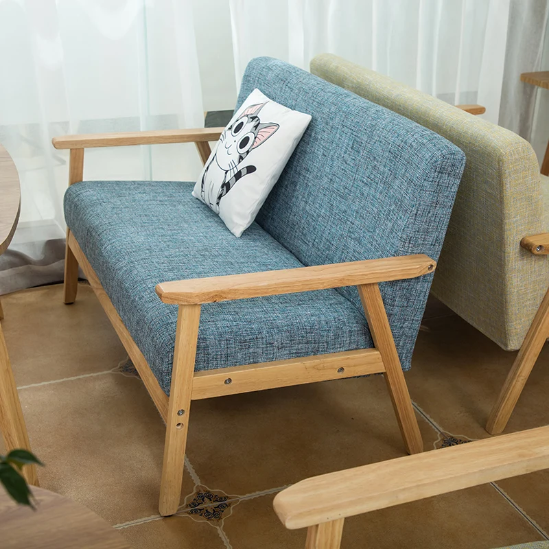 Диван из массива дерева в японском стиле экономичное сочетание гостиной