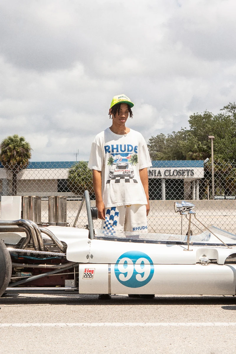

Rhude Cotton Top Formula 1 Miami Station Limited Print Short Sleeve T-shirt
