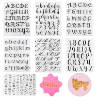 silicone cookies letters cake sweet letters stamp decorating tools fondant embossing diy alphabet cutter pastry accessories