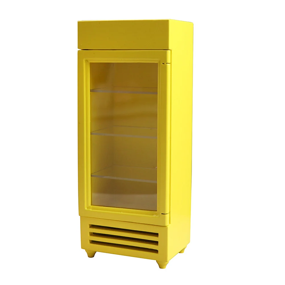 

Mini Simulated Refrigerator Miniature Furniture Model Small Fridge Freezer Accessories House Ornament Wood Micro Scene