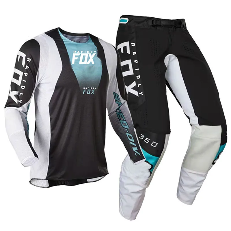 

NEW 2022 racing suit RAPIDLY fox 180/360 motocross jersey and pants set mx bmx motorbike clothing dirt bike gear enduro