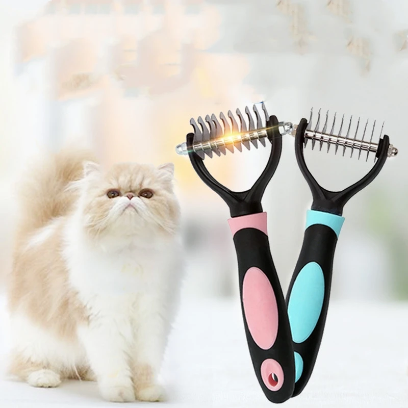 

2PCS Pet Hair Removal Comb Brush Dog Hair Removal Comb Long Hair Cat Hair Removal Brush Cat Dog Pet Open Knot Comb