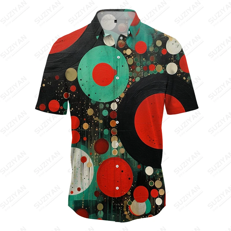

New Men's Summer Short Sleeve Shirt Colorful 3d Printing Short Sleeve Shirt Fashion Comfortable Short Sleeve Shirt Loose Top