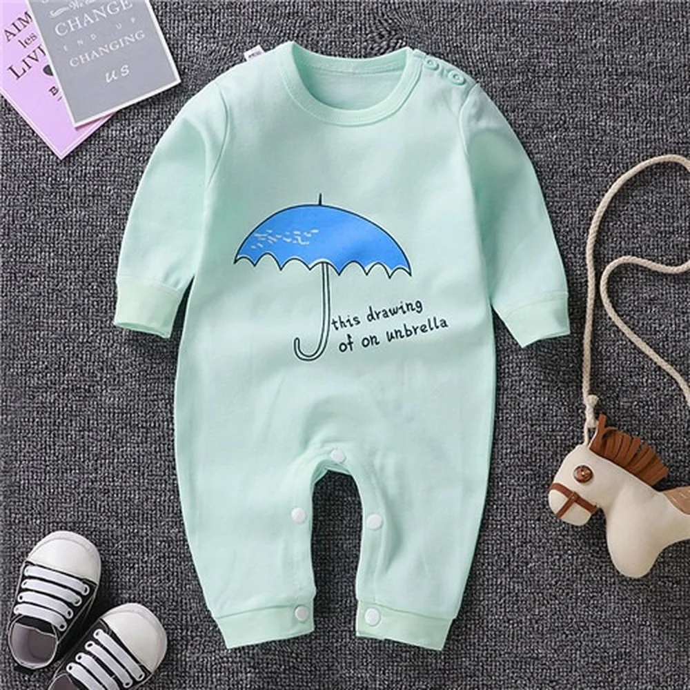 

Baby Rompers Boys Girls Sleepsuits 100% Cotton Newborn Sleepers Toddler Overall Kids Pajamas Cartoon Print Cute Roupa De Bebe