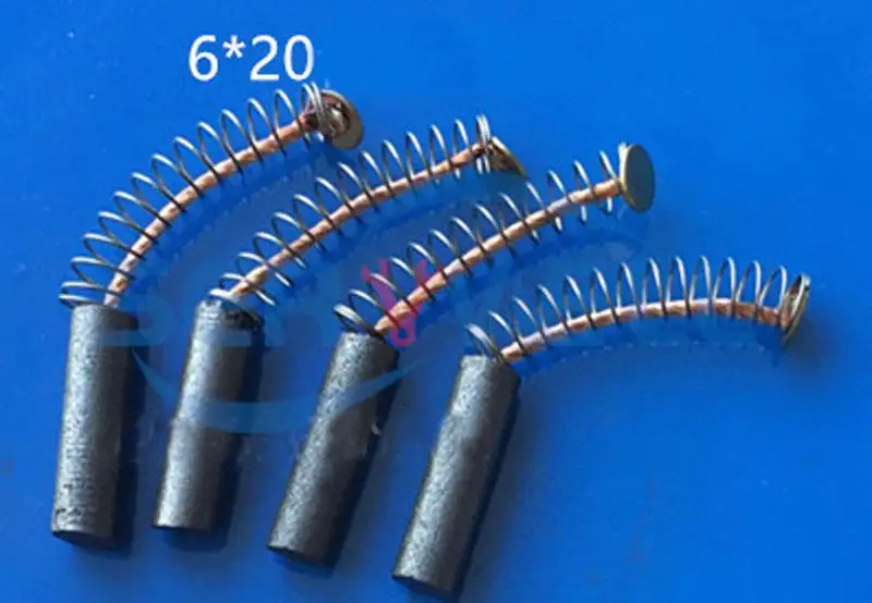 

5pcs 6mm(OD)*20mm(L) Round Cylindrical Motor Graphite Carbon Brushes Springs Wicks Power Tool for Clutch Drilling Machine 6x20mm