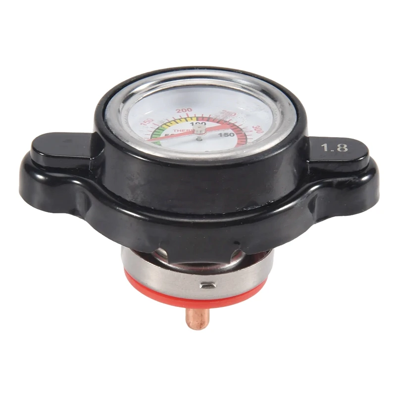 

High Pressure Radiator Cap With Temperature Gauge, 1.8 Bar Radiator Cap 25.6Psi For Honda, Kawasaki, Suzuki, Yamaha