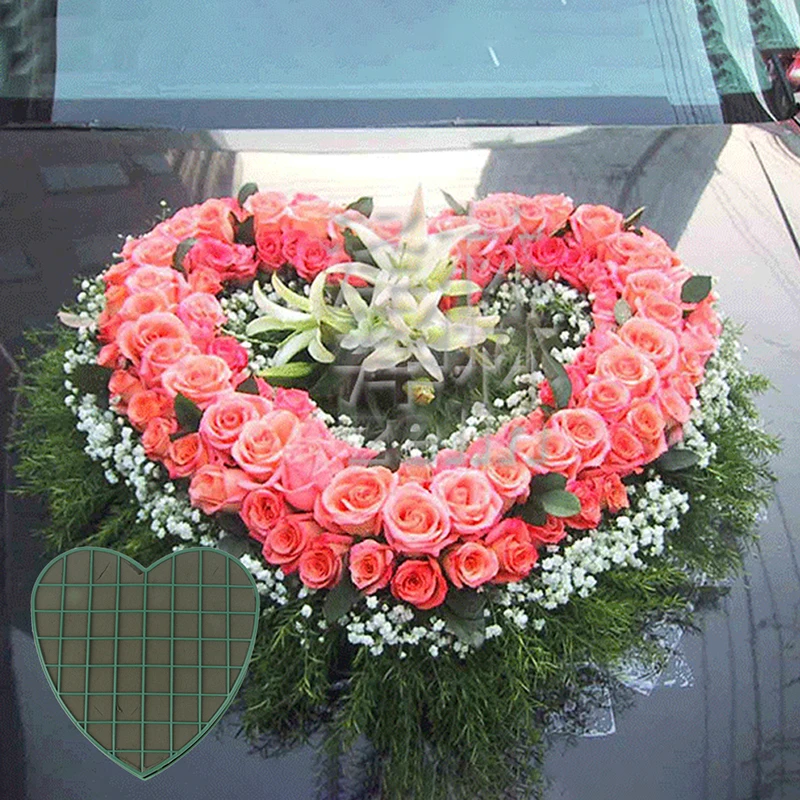 

1Pc hot Heart Shape Flower Table Decoration Gift Props Party Event Wedding Supplies Foam Sucker For Fresh Floral Car Decoration