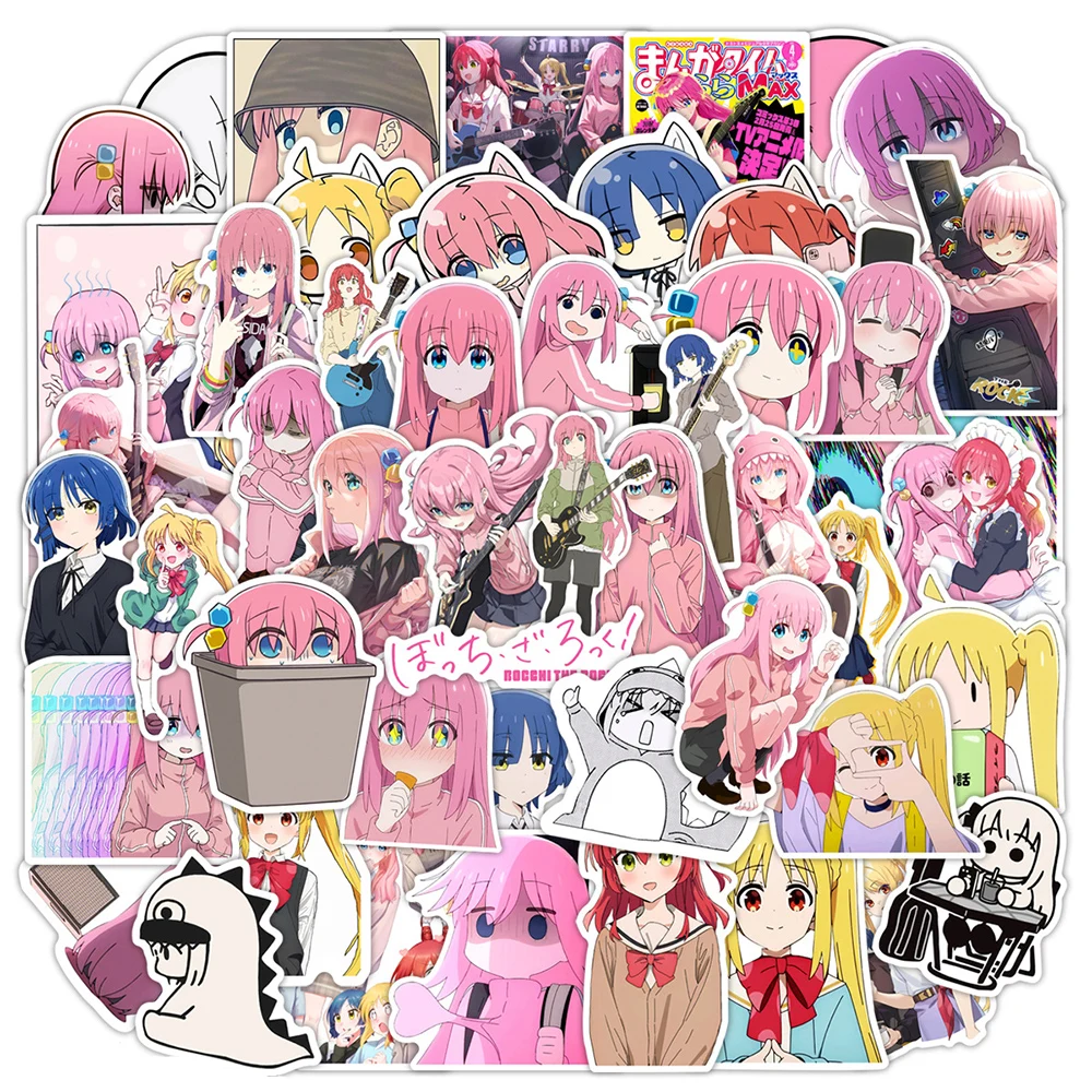 

10/30/50pcs BOCCHI THE ROCK! Anime Stickers Kawaii Girls Decals DIY Scrapbooking Laptop Phone Waterproof Cute Cartoon Sticker