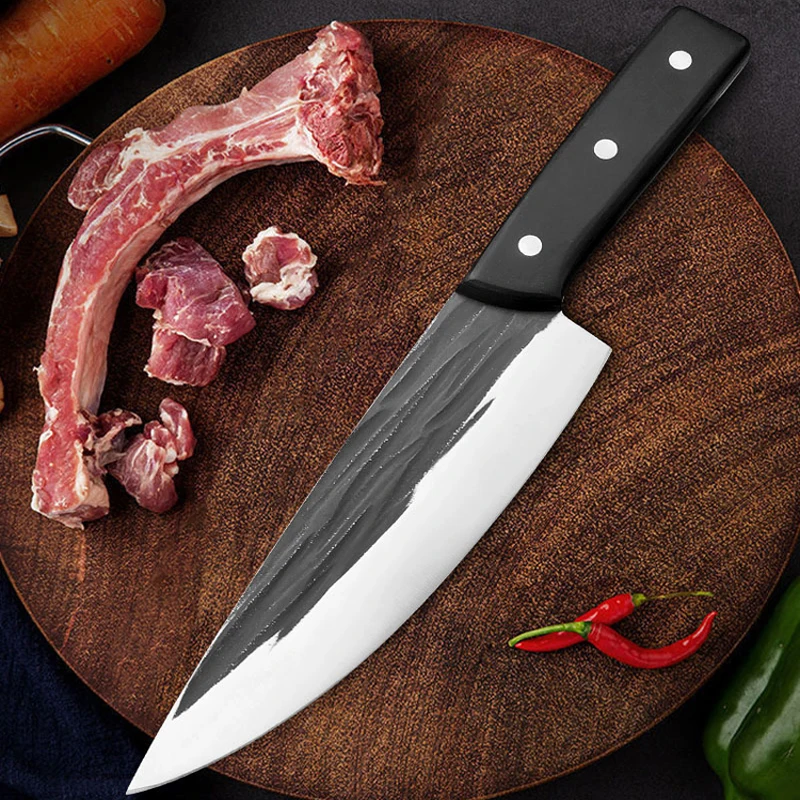 

Chef Knife Handmade Forged Kitchen Knives Professional Butcher Knife Sharp Cleaver Knives Meat Slicing Knife Hunting Knife Tools
