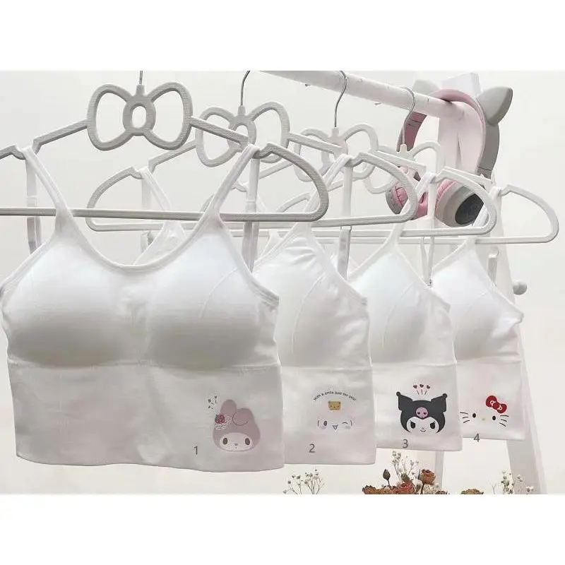

Sanrio Kuromi Cinnamoroll Mymelody Hello Kitty Kawaii без ободка топ нижнее белье антибликовое красивое нижнее белье аниме для девочек подарок