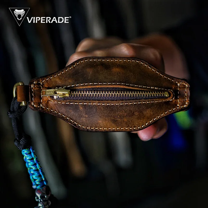 Фото ​ Кошелек VIPERADE PJ10 Slapjack, компактный кожаный кошелек для монет и ключница с застежкой-молнией для повседневного ношения мужчинами (EDC) ​ ​ №1