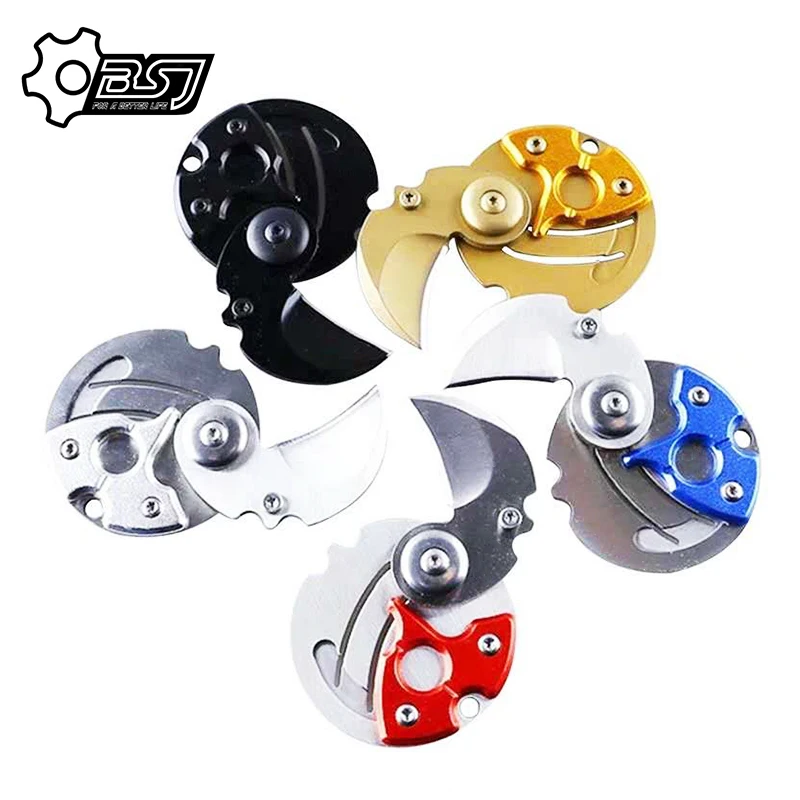 

Mini Coin Pocket Knives Outdoor Self-defense Tools Round Steel Folding Blade Knife Portable Gadget Key Ring Pendant Hand