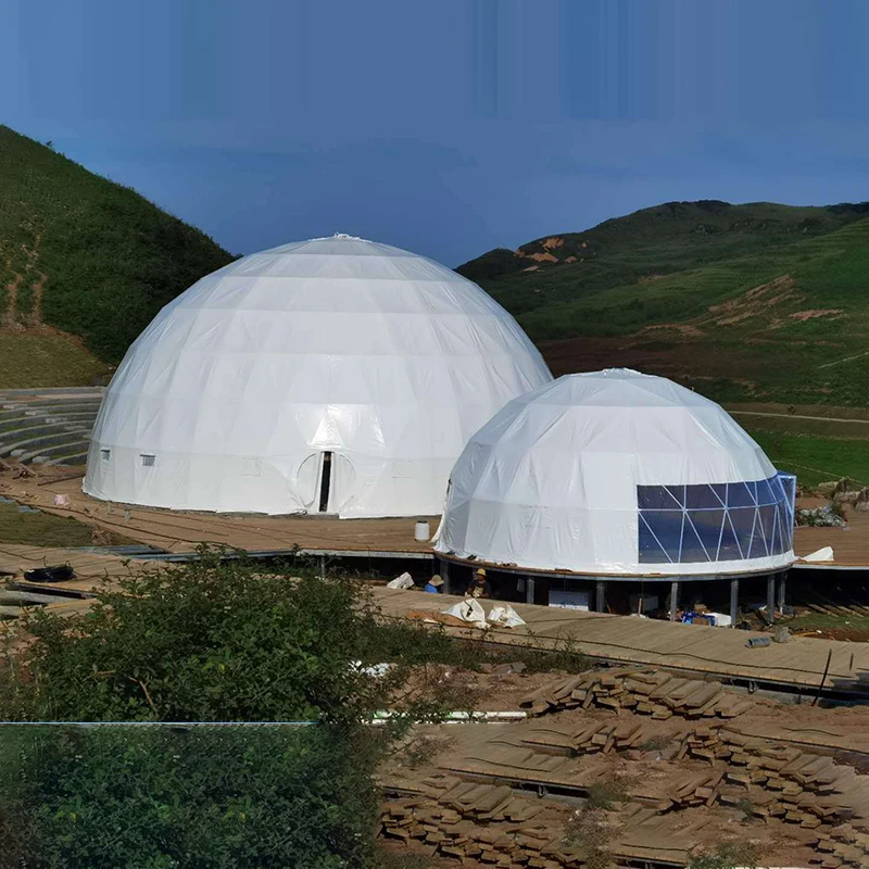 

Customized new rainproof hot-galvanized PVC tarpaulin tent outdoor wedding exhibition activities windproof spherical tent