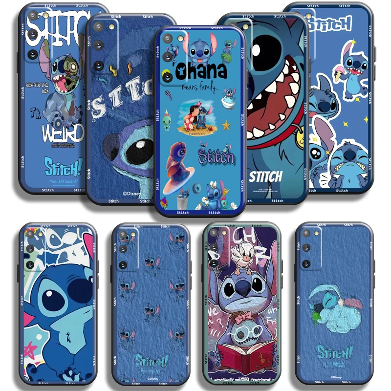 

Disney Cute Baby Stitch For Samsung Galaxy S20 S21 S22 Plus Ultra FE 5G Samsung S22 S21 S20 Phone Case Liquid Silicon Soft