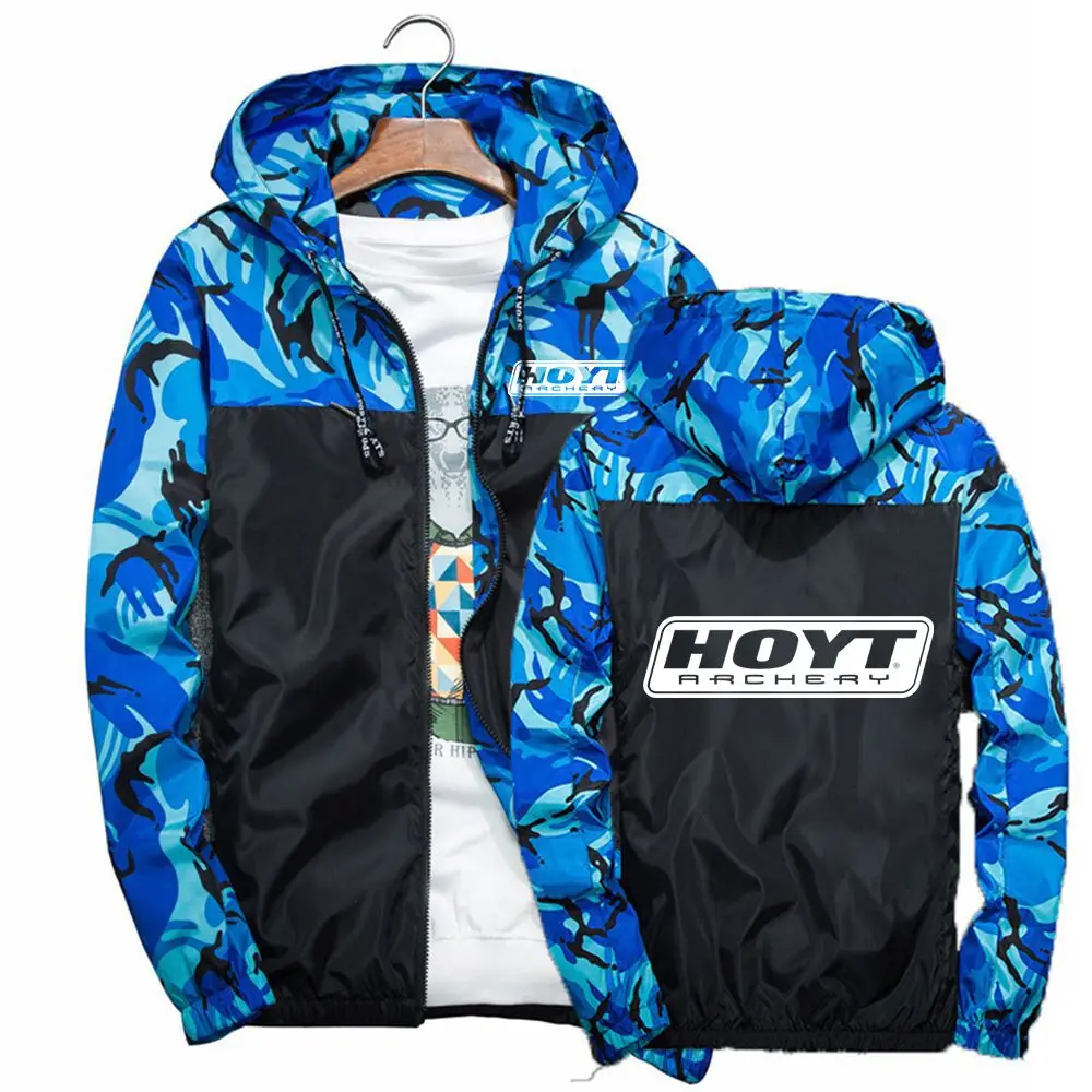 

HOYT Archery Hunting Bows 2022 Men's New Jacket Casual Hooded Splicing Camouflage Fashion Casual Harajuku Print Coat Top Clothes