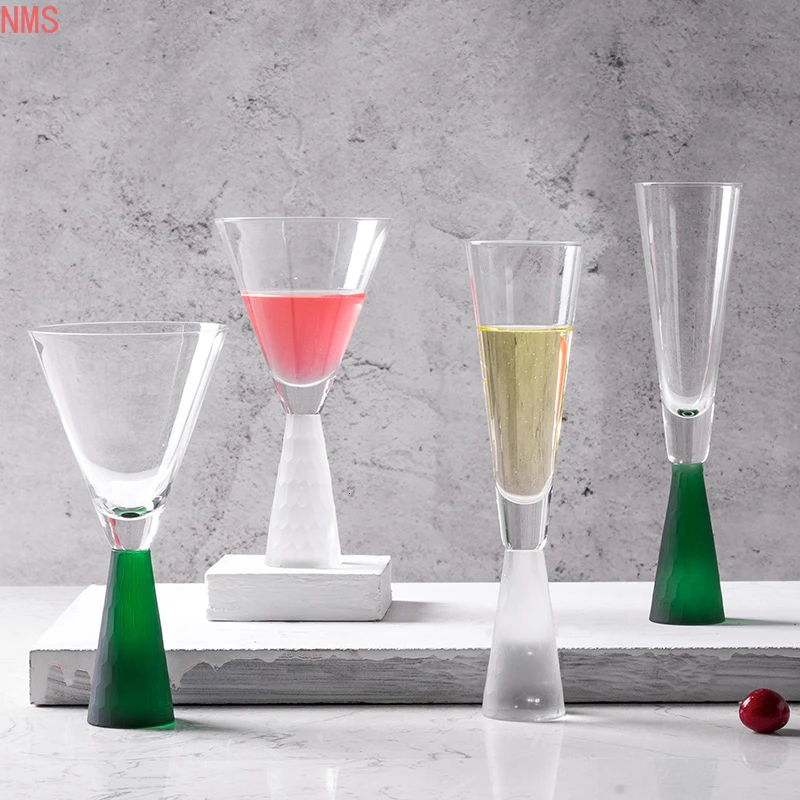 

US Artland Luxury Crystal Cocktail Glass High Grade Diamond Wedding Champagne Coupes Flutes Bar Martini Goblet Wine Glass Charms