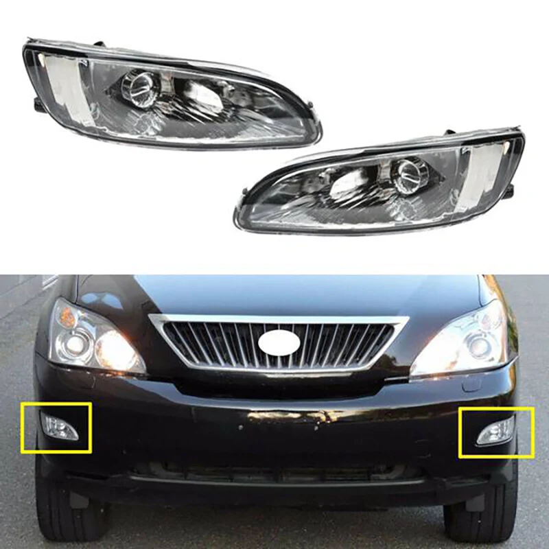 

2Pcs for Lexus RX330 2004 2005 2006 RX350 2007 2008 2009 Front Car Fog Light with Bulbs Daytime Running Lamp