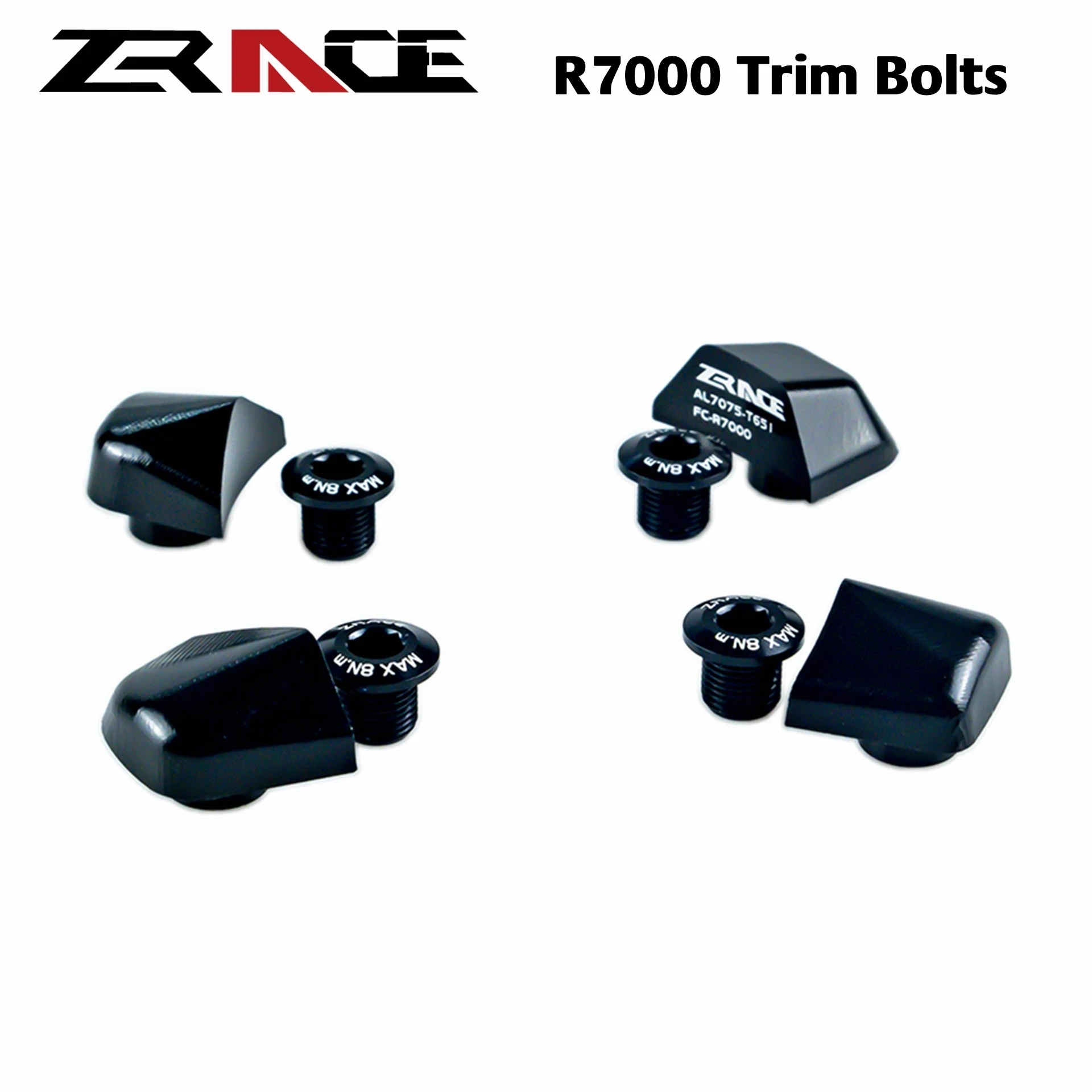 

2022 NEW ZRACE CNC Chainring Bolts Covers 7075AL Chainwheel Screws Nuts For FC-R7000 105 Crankset, Bicycle Parts FC-R7000