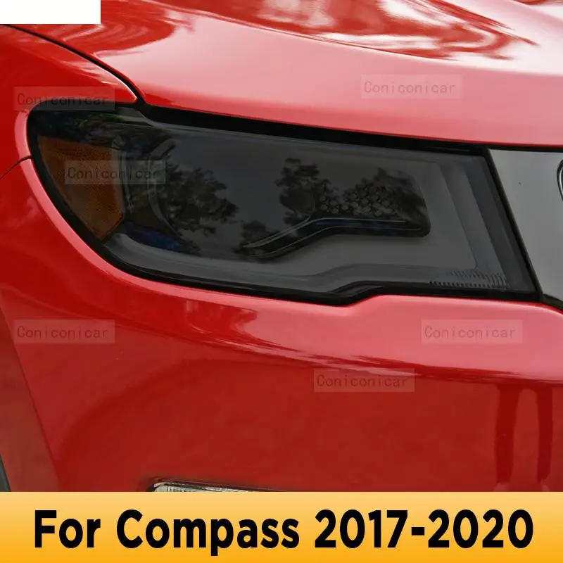 

Для компаса 2017-2020 внешняя фара автомобиля Защита от царапин передняя лампа ТИНТ фотолампа аксессуары для ремонта наклейка