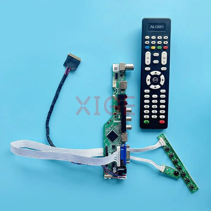 

For N173HGE B173HW01 B173HW02 LCD Controller Driver Board 40Pin LVDS Kit Analog TV 1920*1080 Laptop Screen 17.3" VGA+HDMI+AV+USB