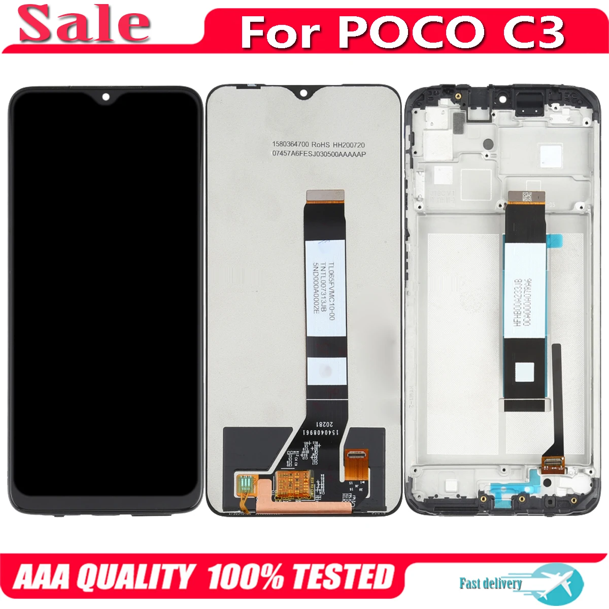 

ЖК-дисплей с сенсорным экраном и дигитайзером в сборе для Xiaomi POCO C3
