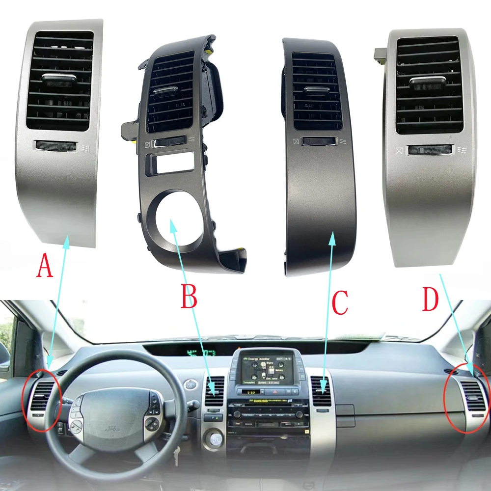 

Для Toyota Prius 2004 2005 2006 2007-2009 приборная панель, вентиляционная панель, автомобильный кондиционер, розетка, рамка кондиционера, приборная панель, вентиляционные отверстия, аксессуар
